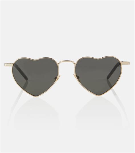 saint laurent heart glasses|saint laurent oversized sunglasses.